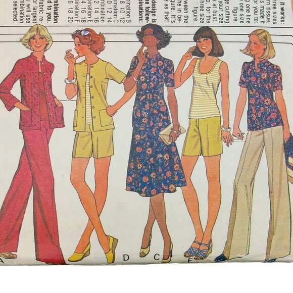 1970s Vintage McCalls 6000 Misses Unlined Jacket Skirt & Pants Pattern Sizes 12- - Picture 2 of 4
